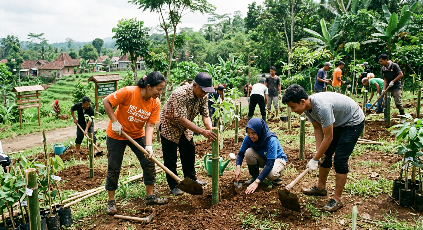 LIVESGP SIULAK Hijau - Program lingkungan seperti gotong royong dan penanaman pohon.
